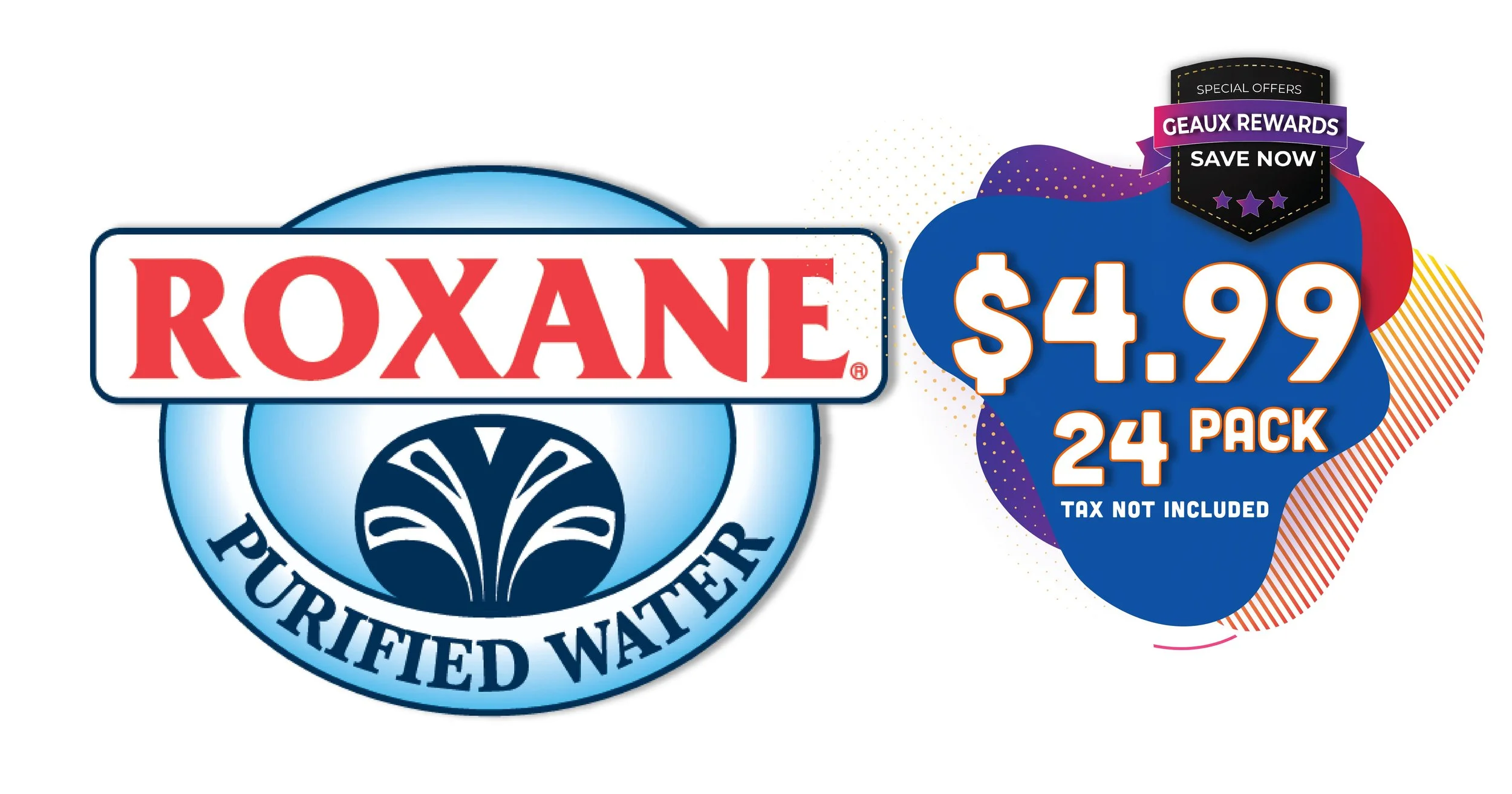 Roxane Purified Water — $4.99 for a 24 pack