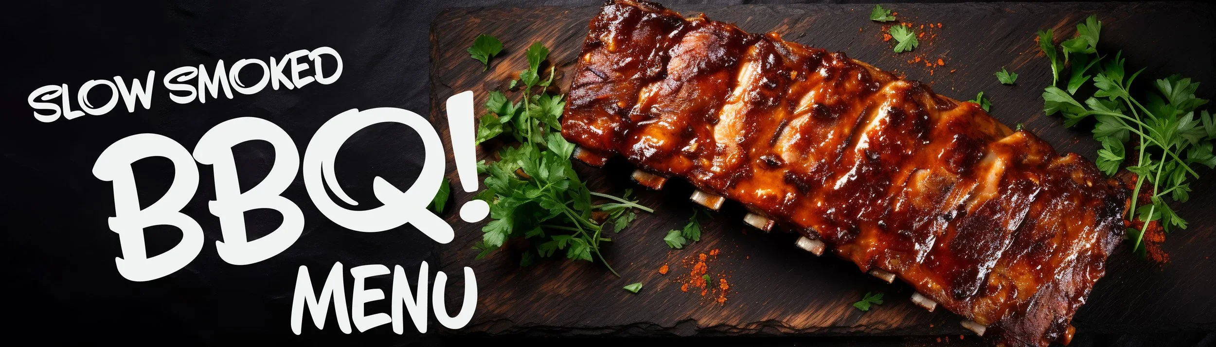 House-smoked brisket, sliced on a board with sauce